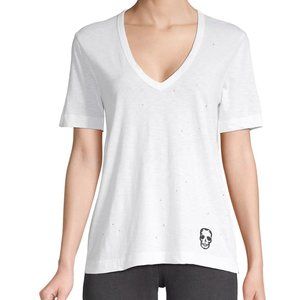 NWT ZADIG & VOLTAIRE V-Neck Cotton-Blend Tee